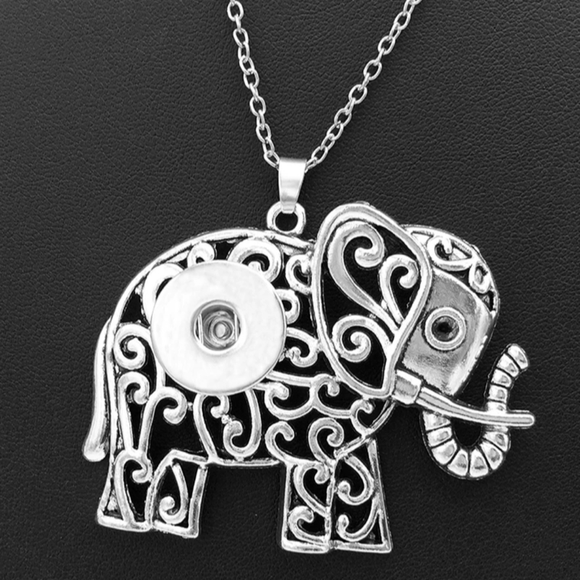 ELEPHANT SNAP NECKLACE big 18MM Ginger Snap Chain - Picture 1 of 7